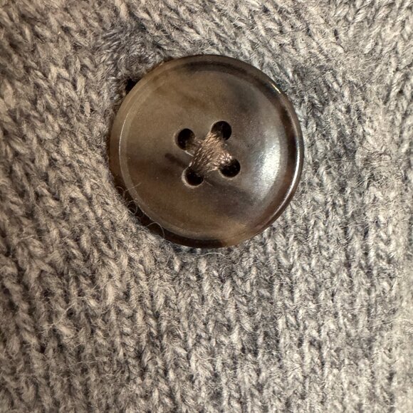 Madewell Oversized Grey Merino Wool Button-up Cardigan - Picture 5 of 7